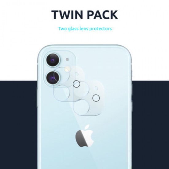 Olixar iPhone 12 Tempered Glass Camera Protector - Twin Pack