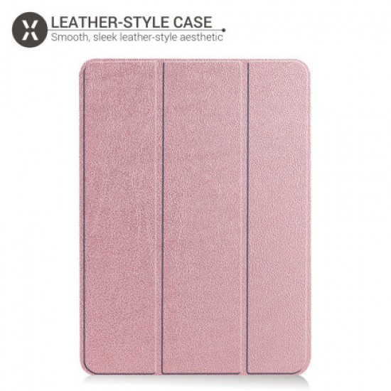 Olixar iPad Air 4 2020 Leather-Style Stand Case - Rose Gold