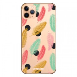 LoveCases iPhone 11 Pro Max Polka Leaf Phone Case - Clear Multi