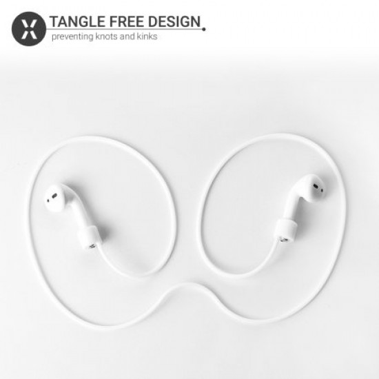 Olixar Soft Silicone Anti-Loss AirPods Pro EarPhone Strap - White