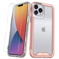 Zizo Ion Series iPhone 12 Pro Protective Clear Case - Rose Gold