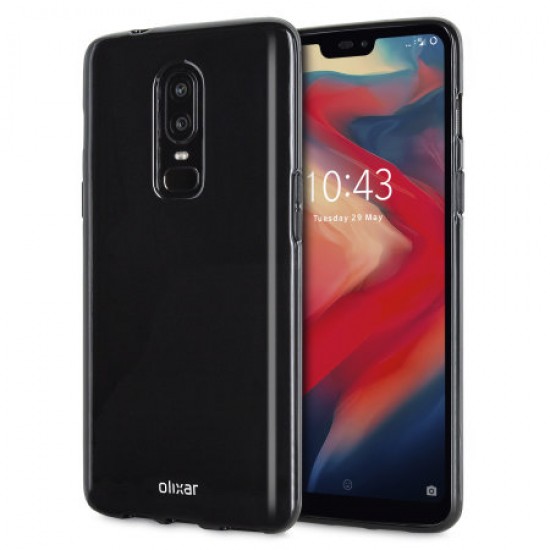 Olixar FlexiShield OnePlus 6 Gel Case - Solid Black