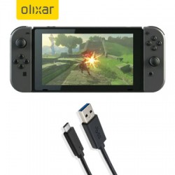 Olixar USB-C Nintendo Switch Charging Cable - Black 1m