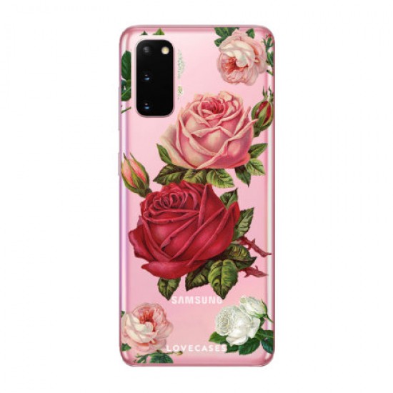 LoveCases Samsung Galaxy S20 Roses Clear Phone Case
