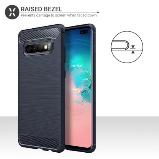 Olixar Sentinel Samsung S10 Plus Case & Glass Screen Protector - Blue