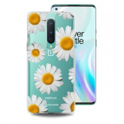 LoveCases OnePlus 8 Daisy Clear Case - White