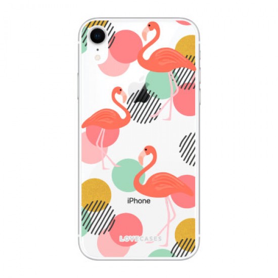 LoveCases iPhone XR Flamingo Clear Phone Case