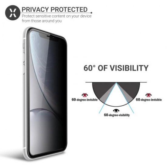 Olixar iPhone XR Privacy Tempered Glass Screen Protector