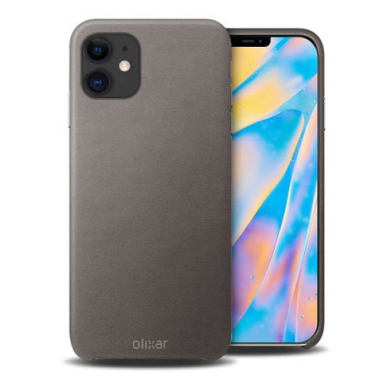 Olixar Genuine Leather iPhone 12 mini Case - Grey