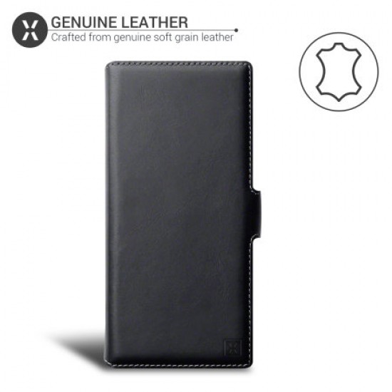 Olixar Genuine Leather Samsung Galaxy Note 20 Wallet Case - Black