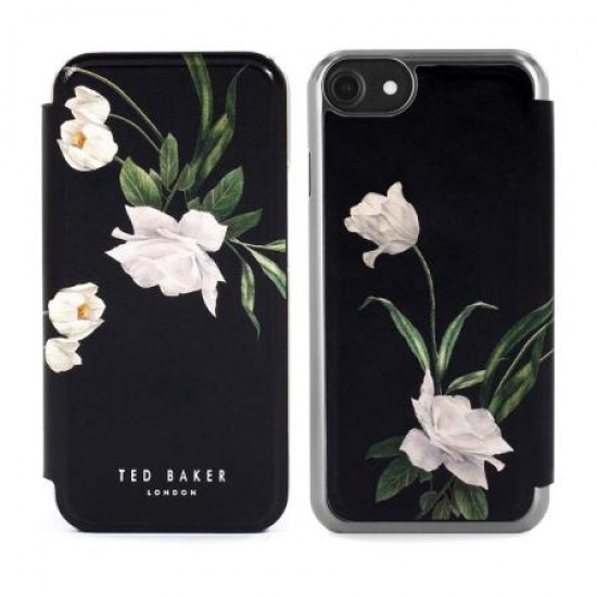 Ted Baker Elderflower iPhone 7 Folio Case - Black / Silver