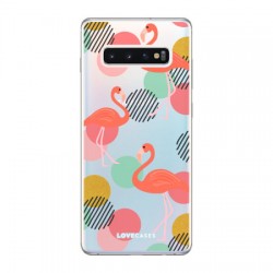 LoveCases Samsung S10 Flamingo Clear Phone Case