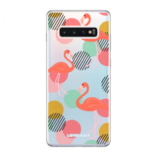 LoveCases Samsung S10 Flamingo Clear Phone Case