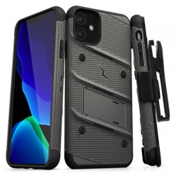 Zizo Bolt Series iPhone 11 Case & Screen Protector - Grey/Black