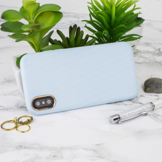 LoveCases Pretty in Pastel iPhone X Denim Design Case - Blue