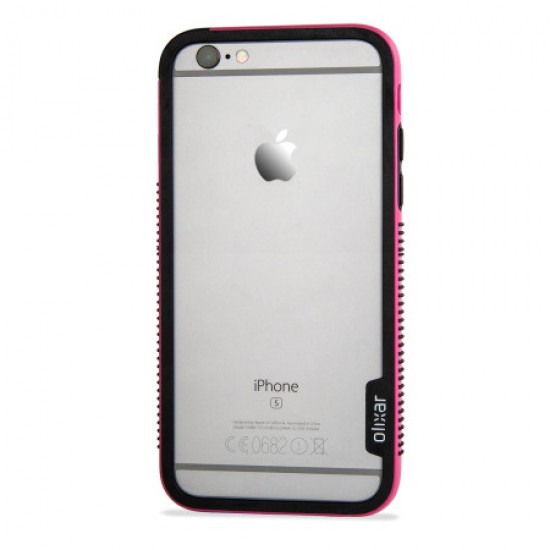 Olixar FlexiFrame iPhone 6S Plus Bumper Case - Hot Pink