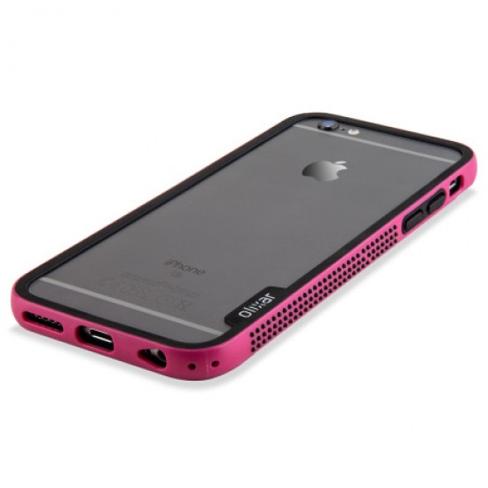 Olixar FlexiFrame iPhone 6S Plus Bumper Case - Hot Pink