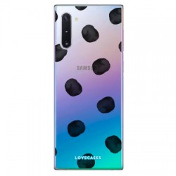 LoveCases Samsung Note 10 Polka Phone Case - Clear Multi