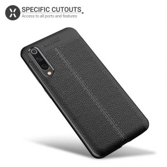 Olixar Attache Xiaomi Mi 9 Leather-Style Case - Black