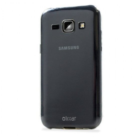 Olixar FlexiShield Ultra-Thin Samsung Galaxy J1 2015 Gel Case - Clear