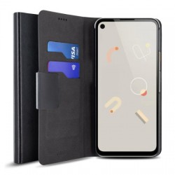 Olixar Leather-Style Google Pixel 4a Wallet Stand Case - Black