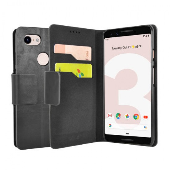 Olixar Leather-Style Google Pixel 3 Wallet Stand Case - Black