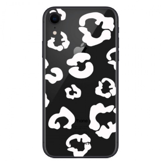 LoveCases iPhone XR Leopard Print Case - Clear White