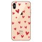 LoveCases iPhone XS Max Hearts Phone Case - Clear Red