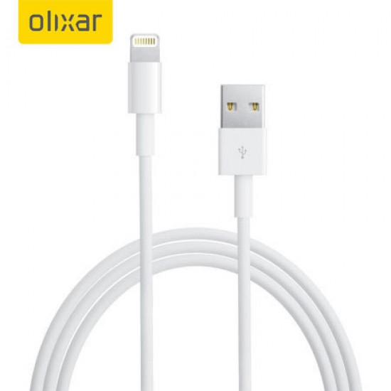 Olixar Lightning to USB Charging Cable For iPhone & iPad - White 1m