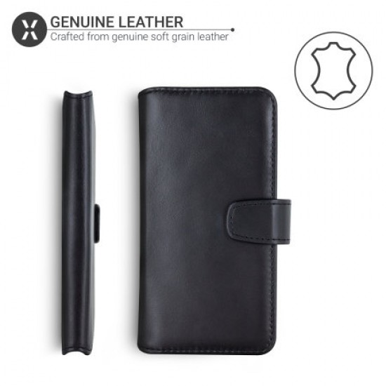 Olixar Genuine Leather iPhone 11 Pro Wallet Case - Black