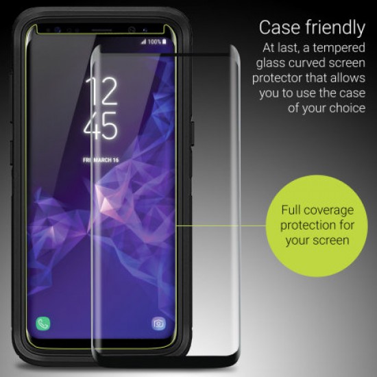 Olixar Galaxy S9 Plus EasyFit Case Compatible Glass Screen Protector
