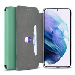 Olixar Silicone Samsung Galaxy S21 Wallet Case - Pastel Green