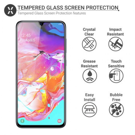 Olixar Samsung Galaxy A70 Tempered Glass Screen Protector