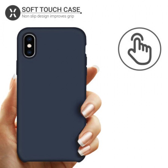 Olixar iPhone XS Max Soft Silicone Case - Midnight Blue