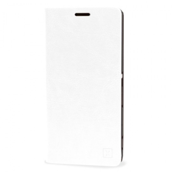 Olixar Leather-Style Sony Xperia Z3+ Wallet Stand Case - White