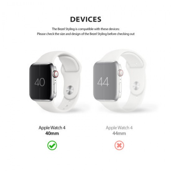 Ringke Apple Watch Series SE/ 6 / 5 / 4 40mm Bezel Styling - Silver