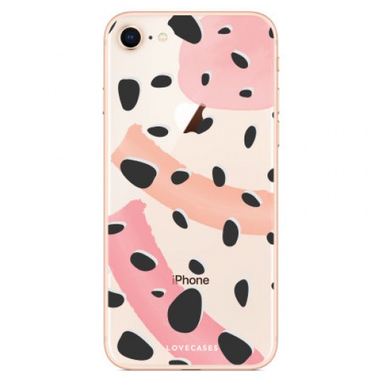 LoveCases IPhone 8 Abstract Polka Case - Clear Multi