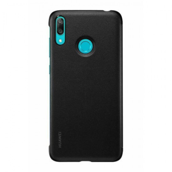 Official Huawei Y7 2019 Flip Cover Case - Black