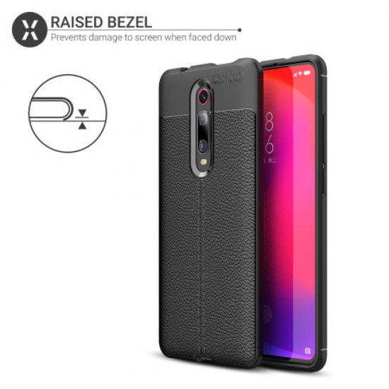 Olixar Attache Xiaomi Mi 9T Leather-Style Case - Black