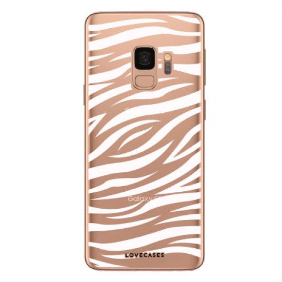 LoveCases Samsung S9 Zebra Phone Case - Clear White