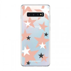 LoveCases Samsung S10 5G Pink Star Clear Phone Case