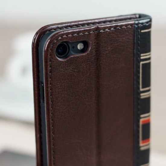 Olixar XTome Leather-Style iPhone 8 / 7 Book Case - Brown