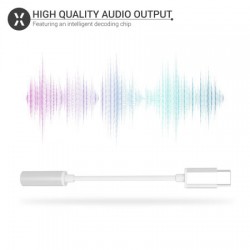 Olixar USB-C To 3.5mm Audio Headphone Adapter - White