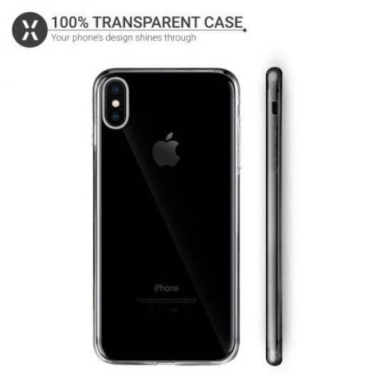 Olixar FlexiCover 360 Full Protection iPhone XS Gel Case - Clear