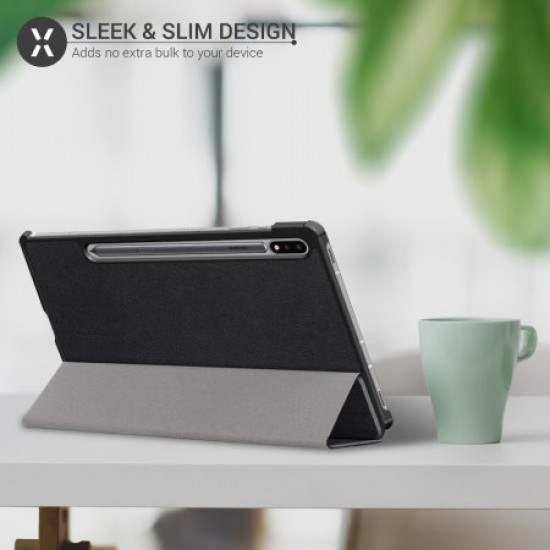 Olixar Leather-Style Samsung Galaxy Tab S7 Plus Case - Black