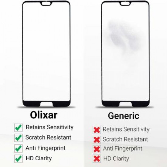 Olixar iPhone XS Max Full Cover Glass Screen Protector - Black