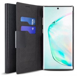 Olixar Leather-Style Samsung Note 10 Plus Wallet Stand Case - Black
