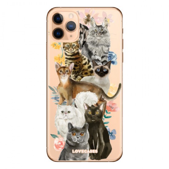 LoveCases iPhone 11 Pro Cats Clear Phone Case