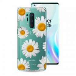 LoveCases OnePlus 8 Pro Daisy Clear Case - White