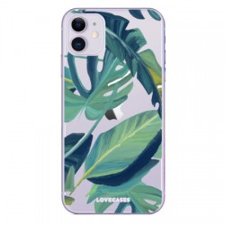 LoveCases iPhone 11 Tropical Phone Case - Clear Green